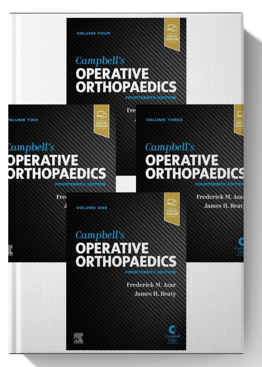top-view-hardcover-book-mockup-2024-07-21T235243.345-1.jpg Campbell’s Operative Orthopaedics, 4-Volume Set, 14th Edition (Videos) - Image 1